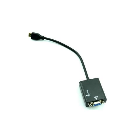 Conversor mini HDMI M x VGA F C- áudio P2 1 Metro - Wincabos Menor preço em Conversor mini HDMI M x VGA F C- áudio P2 1 Metro - Wincabos