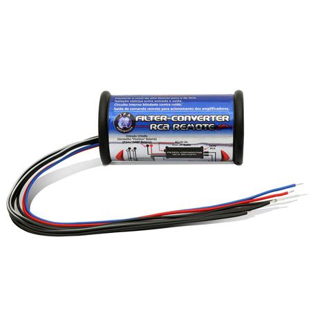 Conversor RCA Remote JFA Preto e Azul 12V Elimina Ruídos Fácil Instalação Menor preço em Conversor RCA Remote JFA Preto e Azul 12V Elimina Ruídos Fácil Instalação