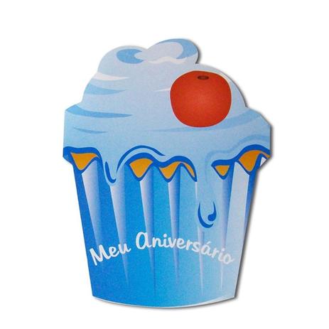 Menor preço em Convite Cupcake Meu Aniversário Azul 08 unidades Duster