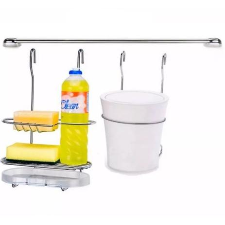 Cook Home 4501 Arthi Conjunto Cozinha Suporte Lixeira Porta Detergente Barra 45 cm em Aço Cromado Menor preço em Cook Home 4501 Arthi Conjunto Cozinha Suporte Lixeira Porta Detergente Barra 45 cm em Aço Cromado