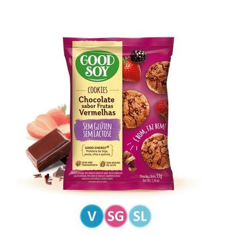 Cookies Chocolate com Frutas Vermelhas 33g - Goodsoy é ruim? Cookies Chocolate com Frutas Vermelhas 33g - Goodsoy é boa?