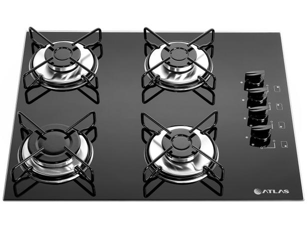 Cooktop 4 Bocas Atlas Agile à Gás GLP - Acendimento Superautomático