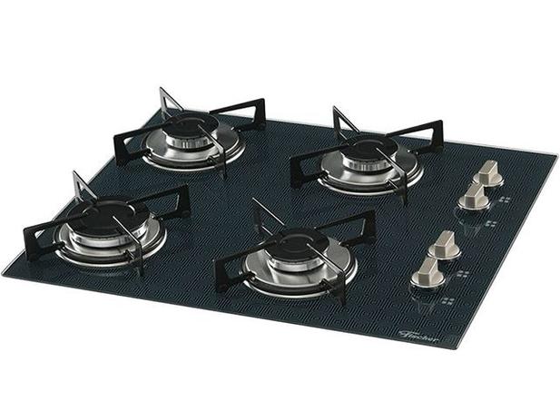 Cooktop 4 Bocas Fischer Decor Side a Gás - Acendimento Superautomático