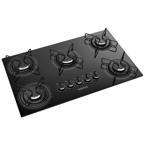 Cooktop 5 Bocas à Gás Itatiaia Mega Chama Bivolt