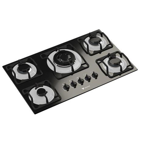 Cooktop 5 Bocas Arena Preto Bivolt Com Base Branco Venax Menor preço em Cooktop 5 Bocas Arena Preto Bivolt Com Base Branco Venax