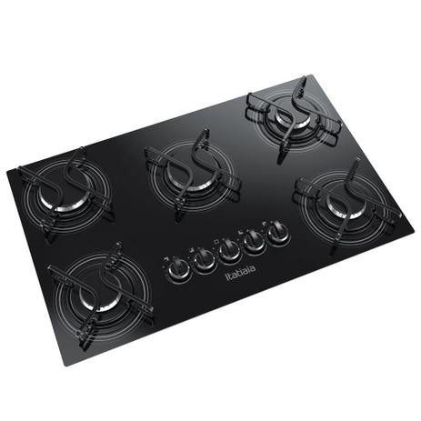 Cooktop 5 Bocas Itatiaia Preto a Gas Bivolt