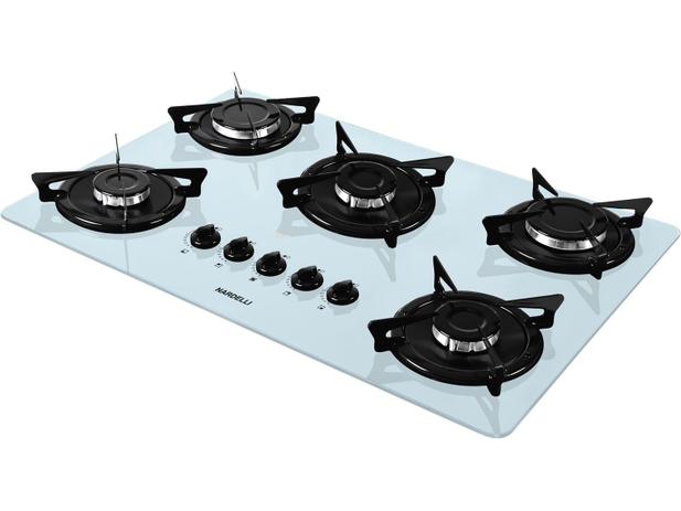 Cooktop 5 Bocas Nardelli NV5 à Gás Natural e GLP - Acendedor Automático