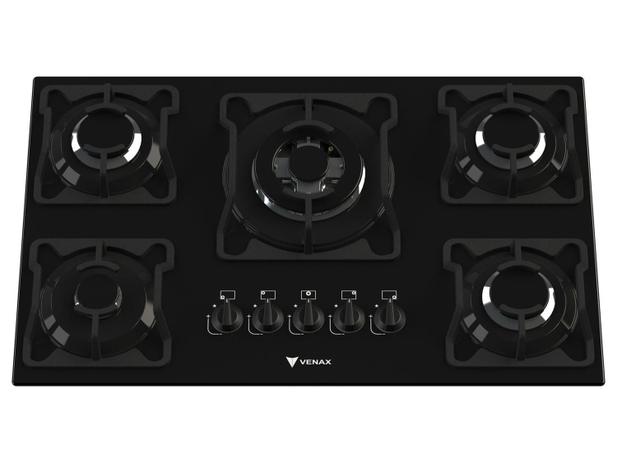 Cooktop 5 Bocas Venax Arena à Gás GLP - Acendimento Superautomático