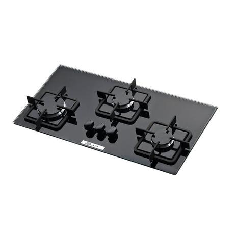 Cooktop a Gás 3 Bocas SLIM Acendimento Automático Built Menor preço em Cooktop a Gás 3 Bocas SLIM Acendimento Automático Built
