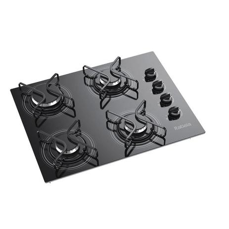 Cooktop a Gás 4 Bocas Itatiaia Preto Bivolt Menor preço em Cooktop a Gás 4 Bocas Itatiaia Preto Bivolt