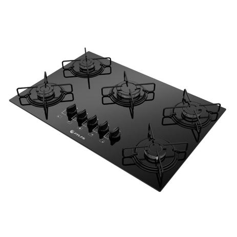 Cooktop a Gas Atlas com 5 Bocas Agile com Mesa de Vidro Preto Bivolt é ruim? Cooktop a Gas Atlas com 5 Bocas Agile com Mesa de Vidro Preto Bivolt é boa?