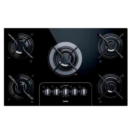 Cooktop a Gas Consul Facilite 5 Bocas Preto BIV CD075AE Menor preço em Cooktop a Gas Consul Facilite 5 Bocas Preto BIV CD075AE