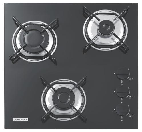 Cooktop a Gás Em Vidro Temperado 3 Queimadores Tramontina Standard 3GG 45 94726/501 Menor preço em Cooktop a Gás Em Vidro Temperado 3 Queimadores Tramontina Standard 3GG 45 94726/501