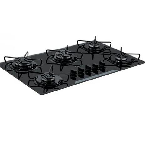 Cooktop a Gás Midea 5 Bocas Superautomático Mesa de Vidro Menor preço em Cooktop a Gás Midea 5 Bocas Superautomático Mesa de Vidro