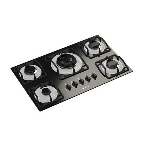 Cooktop Arena 5 Queimadores Bivolt Gás GN Preto Base Branca - Venax Menor preço em Cooktop Arena 5 Queimadores Bivolt Gás GN Preto Base Branca - Venax