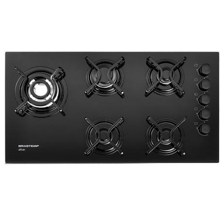 Menor preço em Cooktop brastemp gas mesa vidro preto 5b fc bdd85aeuna