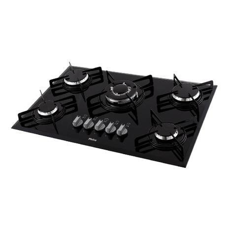 Cooktop Philco Chef Vidro 5 Queimadores Gás Tripla Chama Bivolt Menor preço em Cooktop Philco Chef Vidro 5 Queimadores Gás Tripla Chama Bivolt