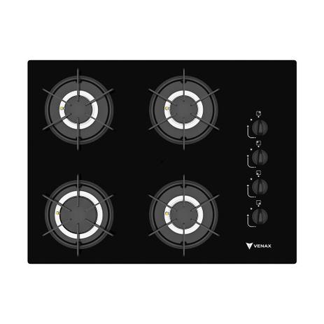 Cooktop Volare 4 Q Bivolt Gás GLP Preto - VENAX Menor preço em Cooktop Volare 4 Q Bivolt Gás GLP Preto - VENAX