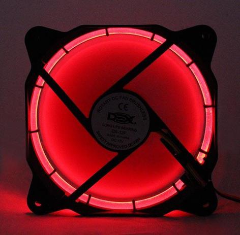 Cooler Fan 120MM Com Led DX-12F-Vermelho - Dmix Menor preço em Cooler Fan 120MM Com Led DX-12F-Vermelho - Dmix