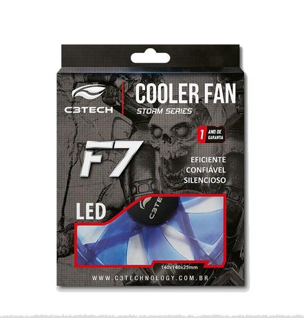 Cooler FAN C3Tech Storm 140mm F7-L200BL - C3 tech Menor preço em Cooler FAN C3Tech Storm 140mm F7-L200BL - C3 tech