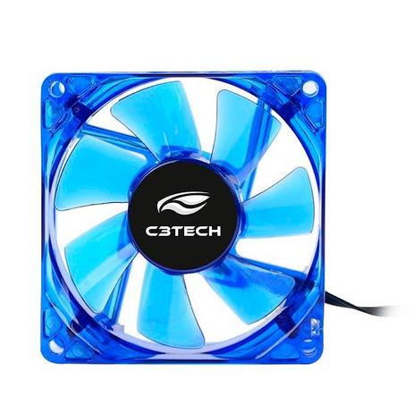 Cooler Fan C3Tech Storm Series F7 com Led Azul - 8cm - F7-L50BL Menor preço em Cooler Fan C3Tech Storm Series F7 com Led Azul - 8cm - F7-L50BL