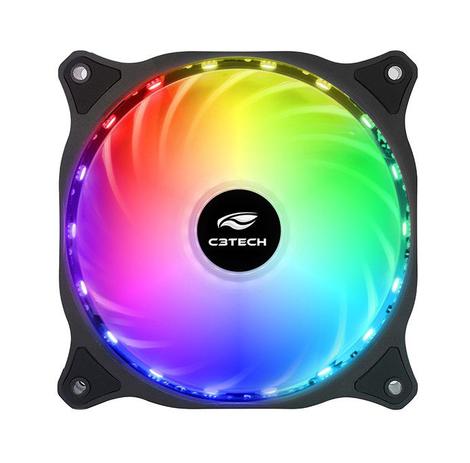Cooler FAN RGB C3Tech Storm 120mm F9-L150RGB - C3 Tech Menor preço em Cooler FAN RGB C3Tech Storm 120mm F9-L150RGB - C3 Tech