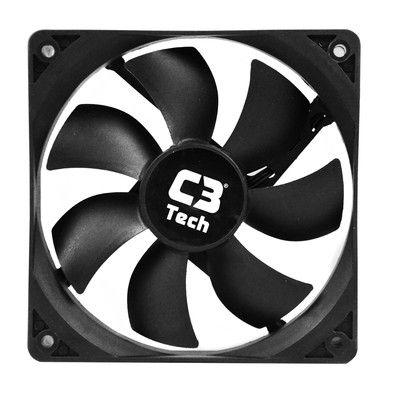 Cooler Gabinete C3TECH F7-100BK STORM 12x12x2,5 Preto Menor preço em Cooler Gabinete C3TECH F7-100BK STORM 12x12x2,5 Preto