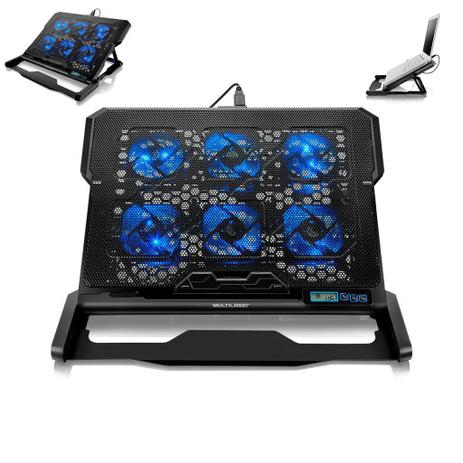 Cooler Notebook Laptop 6 Coolers LED Azul Suporte Gamer Base - Multilaser Menor preço em Cooler Notebook Laptop 6 Coolers LED Azul Suporte Gamer Base - Multilaser