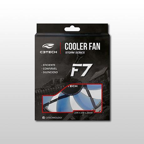 Cooler P/ Gabinete 12 CM C3Tech 100BL Led Azul - C3 tech Menor preço em Cooler P/ Gabinete 12 CM C3Tech 100BL Led Azul - C3 tech