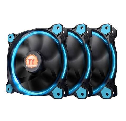 Cooler para Gabinete TT Riing 12 LED Radiator Blue 3 PACK CL-F055-PL12BU-A - Thermaltake Menor preço em Cooler para Gabinete TT Riing 12 LED Radiator Blue 3 PACK CL-F055-PL12BU-A - Thermaltake