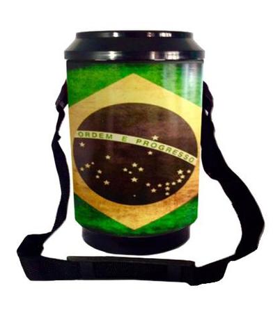 Cooler Térmico 10 Latas Bandeira do Brasil Alegra Store Menor preço em Cooler Térmico 10 Latas Bandeira do Brasil Alegra Store
