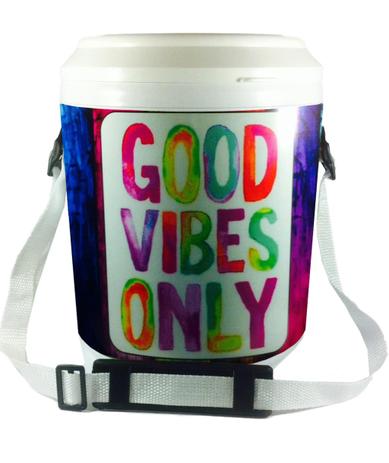 Cooler Térmico 12 Latas Good Vibes Only Alegra Store Menor preço em Cooler Térmico 12 Latas Good Vibes Only Alegra Store