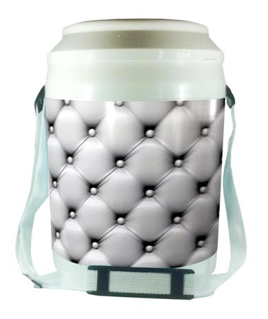 Cooler Térmico 16 Latas Capitonê Branco Alegra Store Menor preço em Cooler Térmico 16 Latas Capitonê Branco Alegra Store