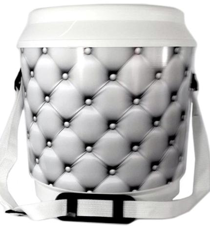 Cooler Térmico 24 Latas Capitonê Branco Alegra Store Menor preço em Cooler Térmico 24 Latas Capitonê Branco Alegra Store