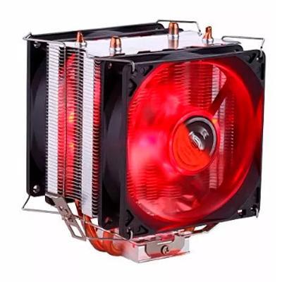 Cooler Universal Com Fan Duplo Para Processador Intel e AMD - Vermelho DX 9100D - Dmix Menor preço em Cooler Universal Com Fan Duplo Para Processador Intel e AMD - Vermelho DX 9100D - Dmix
