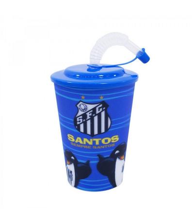 Copo 3D Com Canudo 450ml - Santos - Mileno Menor preço em Copo 3D Com Canudo 450ml - Santos - Mileno