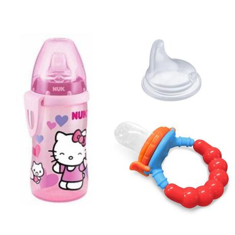 Copo Active CUP Hello Kitty + Bico de Silicone + Alimentador de Frutas - Nuk Menor preço em Copo Active CUP Hello Kitty + Bico de Silicone + Alimentador de Frutas - Nuk