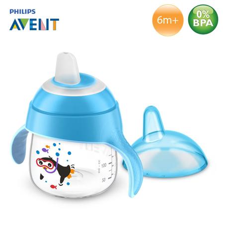 Copo Anti-Vazamento Pinguim 200ML Azul Philips Avent - Philips avent Menor preço em Copo Anti-Vazamento Pinguim 200ML Azul Philips Avent - Philips avent
