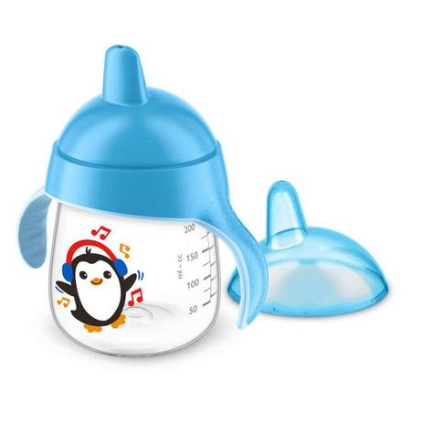 Copo Anti-Vazamento Pinguim 260ml Azul Philips Avent Menor preço em Copo Anti-Vazamento Pinguim 260ml Azul Philips Avent