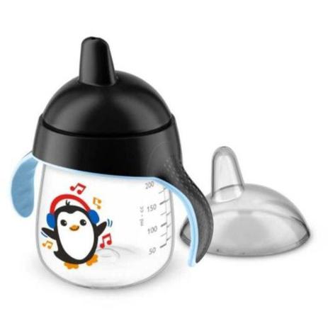 Copo Anti-Vazamento Pinguim 260ml Preto Philips Avent Menor preço em Copo Anti-Vazamento Pinguim 260ml Preto Philips Avent