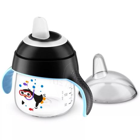 Copo Avent Pinguim Treinamento Antivazamento Preto 200ml - Philips Menor preço em Copo Avent Pinguim Treinamento Antivazamento Preto 200ml - Philips