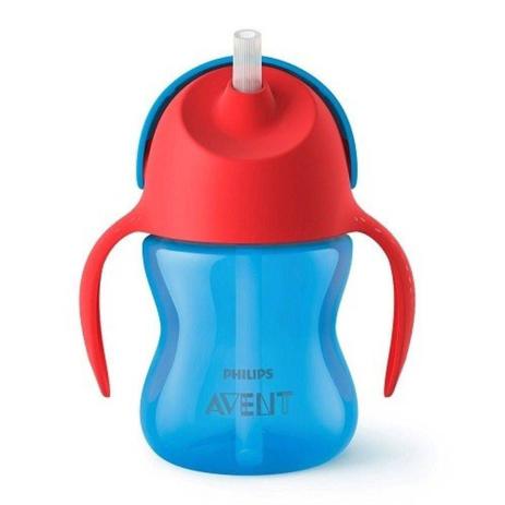 Copo c/ Canudo Curvado Dinossauro 200ml Azul e Vermelho - Philips Avent Menor preço em Copo c/ Canudo Curvado Dinossauro 200ml Azul e Vermelho - Philips Avent