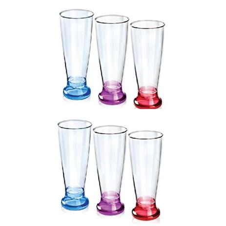 Copo chopp taca em acrilico creveja suco kit com 6 copos 300ml caneca color - Arqplast Menor preço em Copo chopp taca em acrilico creveja suco kit com 6 copos 300ml caneca color - Arqplast