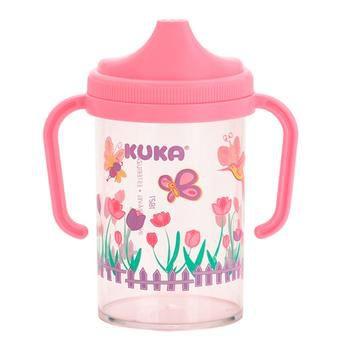 Copo com Alça Removível Bico Anatômico Rosa - Kuka Menor preço em Copo com Alça Removível Bico Anatômico Rosa - Kuka