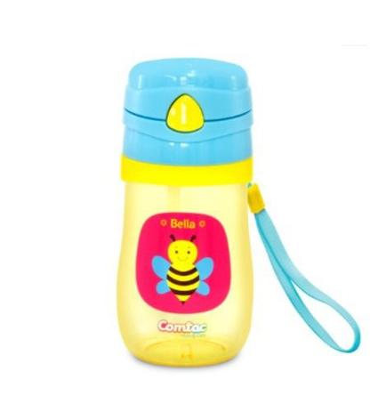 Menor preço em Copo Com Canudo Abelha Bella Tampa Pop-up 350ml Comtac