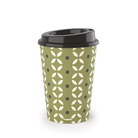 Copo com Tampa e Bico Verde Decorado 320 ml Take Away - Plasutil Menor preço em Copo com Tampa e Bico Verde Decorado 320 ml Take Away - Plasutil