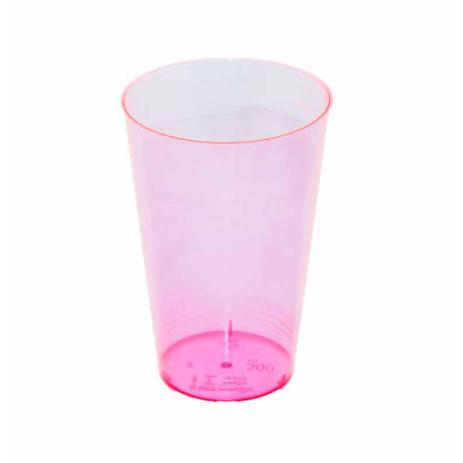 Copo cristal 300ml rosa neon 10un / pc / amalu Menor preço em Copo cristal 300ml rosa neon 10un / pc / amalu
