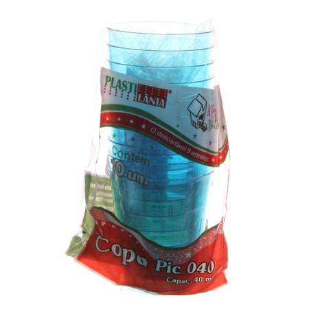 Copo de Acrílico Pic Azul 40ml 10 Unidades Plastilânia Menor preço em Copo de Acrílico Pic Azul 40ml 10 Unidades Plastilânia