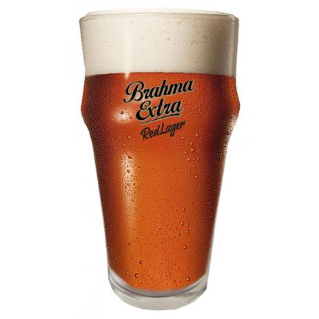 Copo de Cerveja Brahma Extra Red Lager 400ml - Globalização Menor preço em Copo de Cerveja Brahma Extra Red Lager 400ml - Globalização