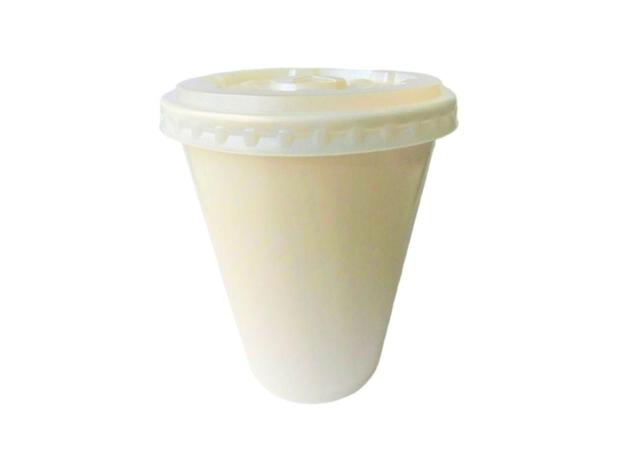 Copo de Papel Biodegradável 240 ml com Tampa para Canudo 100 unidades - M.B. Menor preço em Copo de Papel Biodegradável 240 ml com Tampa para Canudo 100 unidades - M.B.